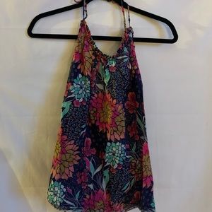 Vibrant floral halter top